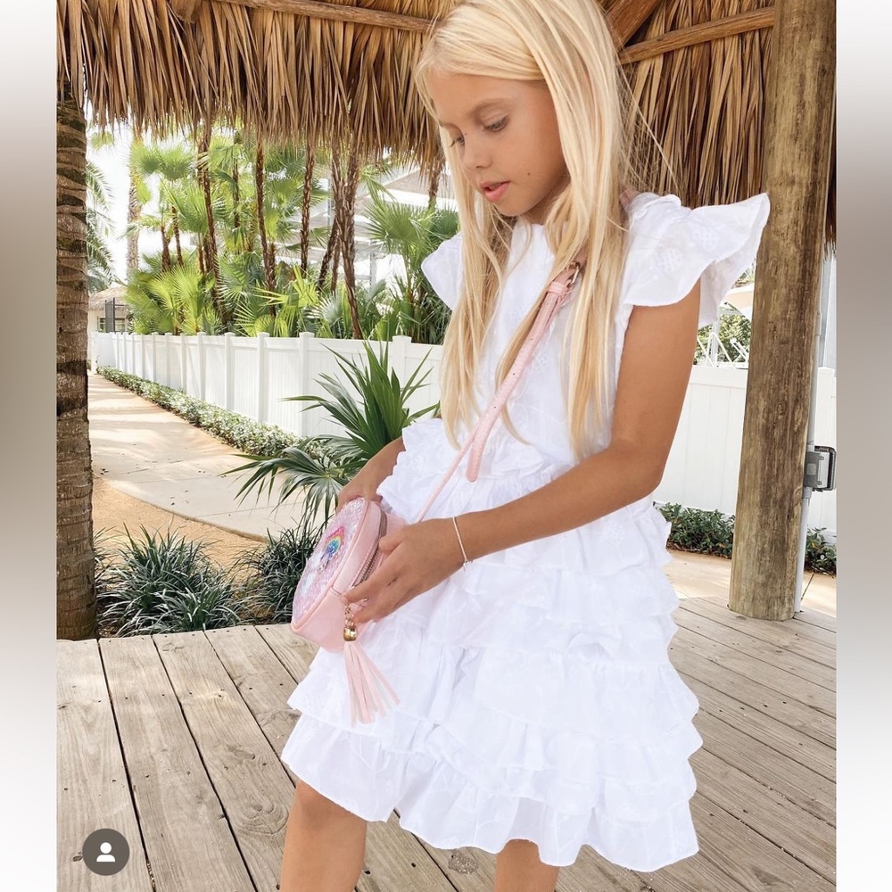 Velveteen Geena Layered Girls Dress - Size 8